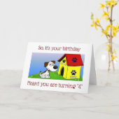 HET WOORD IS DAT JE ***4*** ZO GELUKKIG BENT KAART (Gele Bloem)