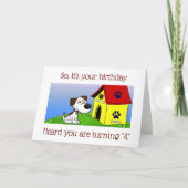 HET WOORD IS DAT JE ***4*** ZO GELUKKIG BENT KAART (Voorkant)