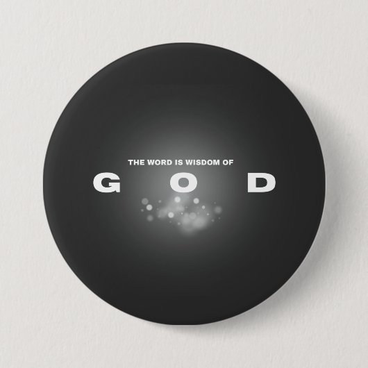 Het woord is de wijsheid van God Ronde Button 7,6 Cm (Voorkant)