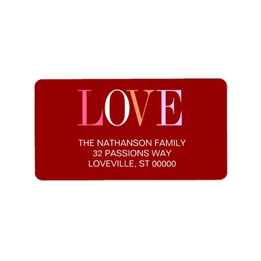 Het woord is Love Address Label (Voorkant)