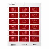 Het woord is Love Address Label (Full Sheet)