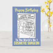 Het woord is nr. 1 cosmetisch chirurg - Happy Birt Kaart (Gele Bloem)