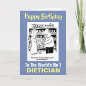 Het woord is nr. 1 diëtist - Happy Birthday Kaart (Voorkant)