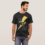 Het woord JA A A dat JA zegt T-shirt (Voorkant volledig)