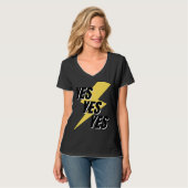 Het woord JA A A dat JA zegt T-shirt (Voorkant volledig)