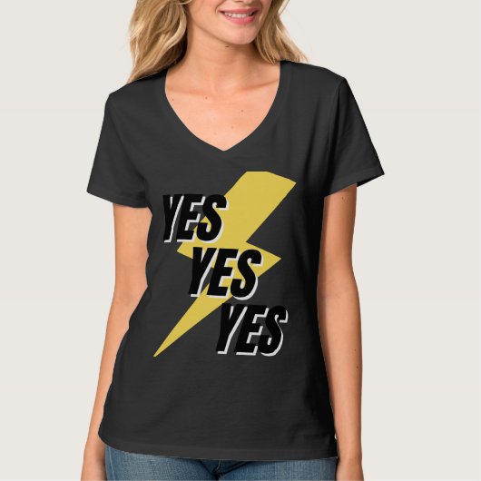Het woord JA A A dat JA zegt T-shirt (Voorkant)