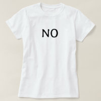 Het Woord Nee Eenvoudige Minimalistische Statement