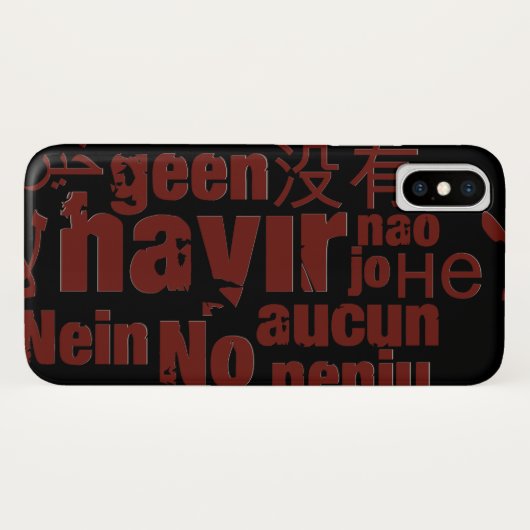 Het woord "Nee" in verschillende talen... Case-Mate iPhone Case (Achterkant (horizontaal))