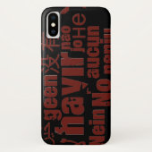 Het woord "Nee" in verschillende talen... Case-Mate iPhone Case (Achterkant)