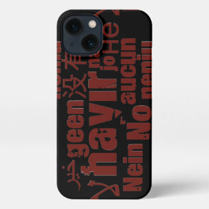 Het woord "Nee" in verschillende talen iPhone 13 Hoesje