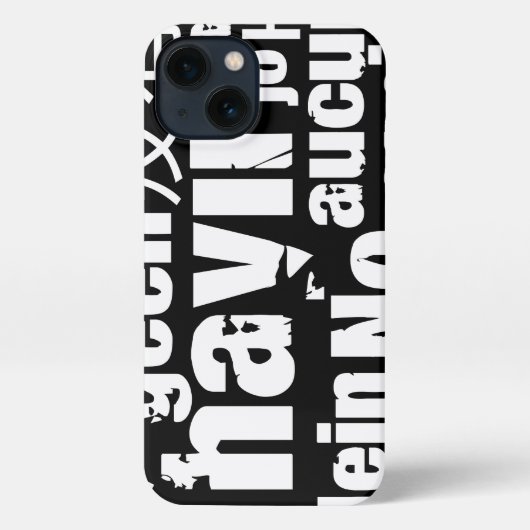 Het woord "Nee" in verschillende talen iPhone Hoesje (Achterkant)