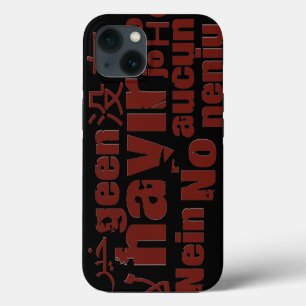 Het woord "Nee" in verschillende talen iPhone 13 Hoesje