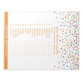 Het Woord Scramble Confetti Baby shower Game Notitieblok (Voorkant)