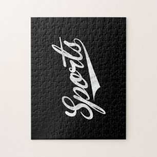 Het woord sport Een grappig ironisch ontwerp dat S Legpuzzel
