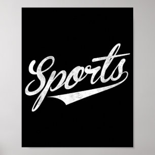 Het woord sport Een grappig ironisch ontwerp dat S Poster