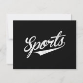 Het woord sport Een grappig ironisch ontwerp dat S Save The Date (Achterkant)