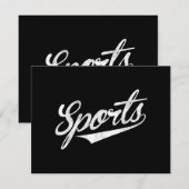 Het woord sport Een grappig ironisch ontwerp dat S Save The Date (Voorkant / Achterkant)
