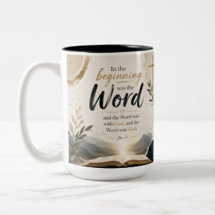 Het Woord Tweekleurige Koffiemok