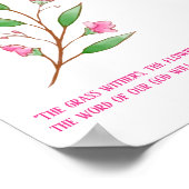 Het Woord van God staat voor eeuwig bloem Poster (Hoek)