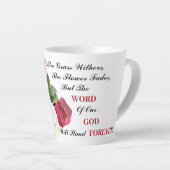 Het Woord van God zal voor altijd blijven staan Latte Mok (Rechterhoek)
