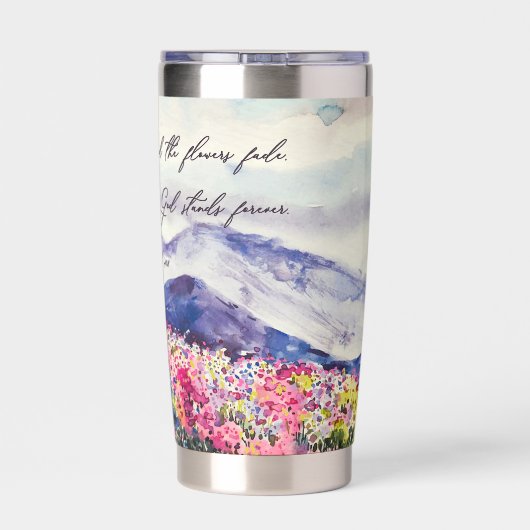 Het woord van onze God staat Geïsoleerde Drinkbeker (Achterkant)