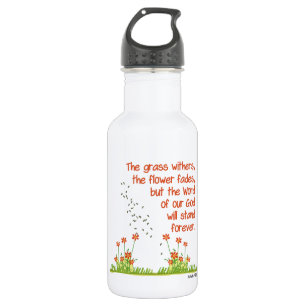 Het woord van onze God zal staan voor Isaiah 40:8 Waterfles