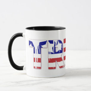 Het woord vertrouwen met patriottische Amerikaanse Mok