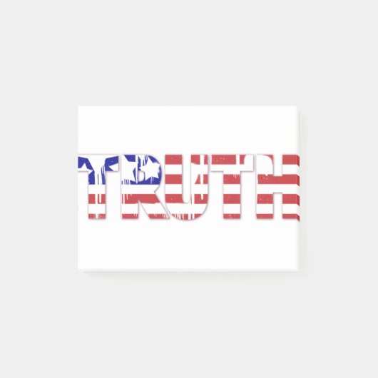 Het woord " Waarheid"  met Amerikaanse vlag Post-it® Notes (Voorkant)
