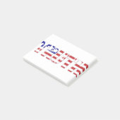 Het woord " Waarheid"  met Amerikaanse vlag Post-it® Notes (Schuin)