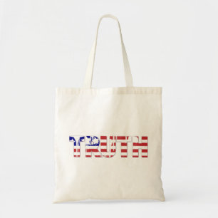 Het woord "Waarheid" met Amerikaanse vlag Tote Bag
