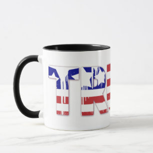 Het woord Waarheid met Patriottische Amerikaanse v Mok