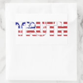 Het woord Waarheid met Patriottische Amerikaanse v Rechthoekige Sticker (Tas)