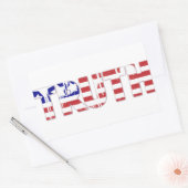 Het woord Waarheid met Patriottische Amerikaanse v Rechthoekige Sticker (Envelop)