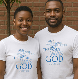 “Het Woord was God” Johannes 1:1 Unisex T-shirt