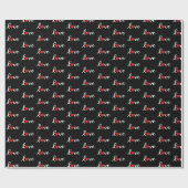 Het Word Love Wrapping Paper Cadeaupapier (Vlak)