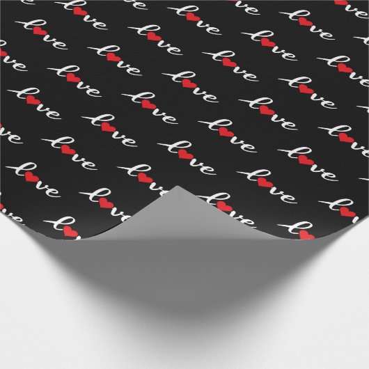Het Word Love Wrapping Paper Cadeaupapier (Hoek)