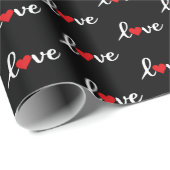 Het Word Love Wrapping Paper Cadeaupapier (Rol Hoek)