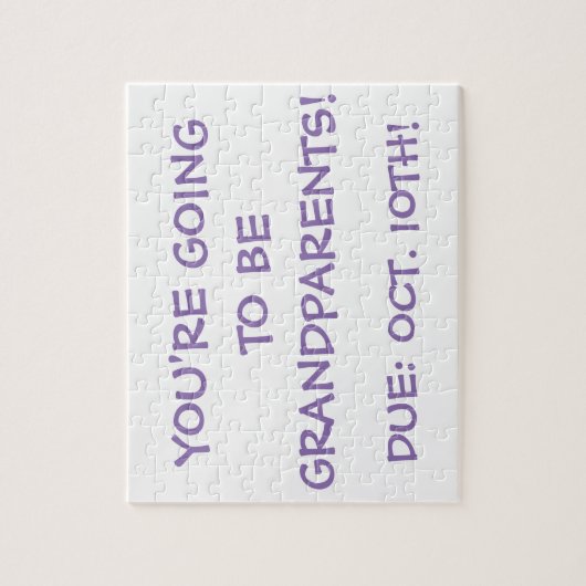 "Het worden grootouders!" Puzzel Legpuzzel (Verticaal)