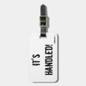 Het wordt behandeld! Schandaal Bagagelabel (Voorkant verticaal)