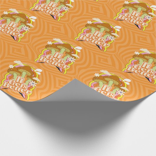 Het wordt beter | Goede Vibes & Groovy Voelt Aange Cadeaupapier (Hoek)