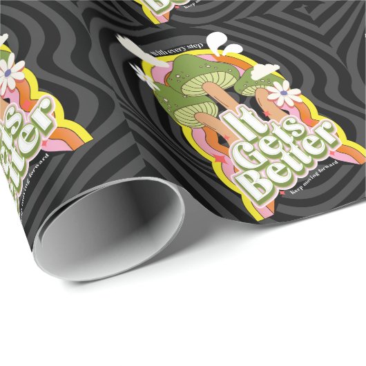 Het wordt beter | Goede Vibes & Groovy Voelt Aange Cadeaupapier (Rol Hoek)