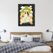 Het wordt beter | Goede Vibes & Groovy Voelt Aange Canvas Afdruk (Insitu (Slaapkamer))