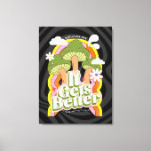 Het wordt beter | Goede Vibes & Groovy Voelt Aange Canvas Afdruk (Voorkant)