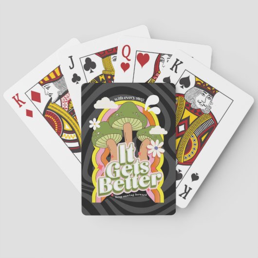 Het wordt beter | Goede Vibes & Groovy Voelt Aange Pokerkaarten (Achterkant)