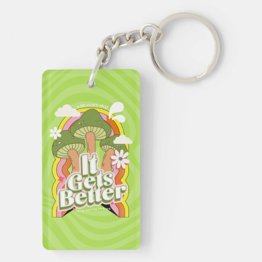 Het wordt beter | Goede Vibes & Groovy Voelt Aange Sleutelhanger (achterkant)