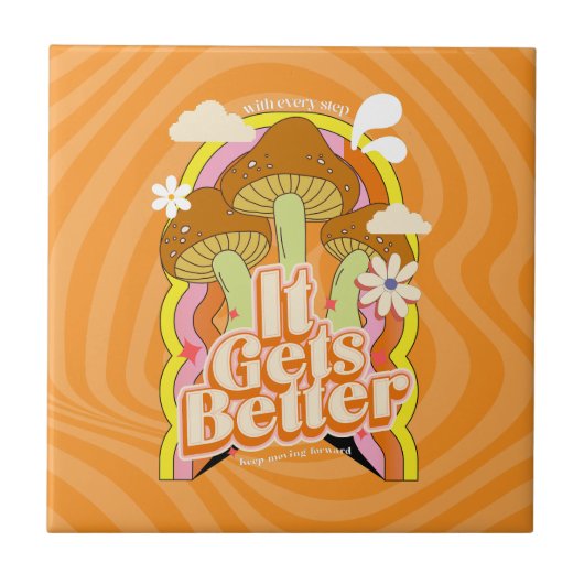 Het wordt beter | Goede Vibes & Groovy Voelt Aange Tegeltje (Voorkant)