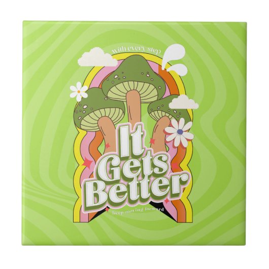 Het wordt beter | Goede Vibes & Groovy Voelt Aange Tegeltje (Voorkant)