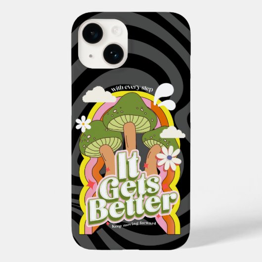 Het wordt beter | Goede Vibes & Groovy Voelt Retro Case-Mate iPhone Case (Achterkant)