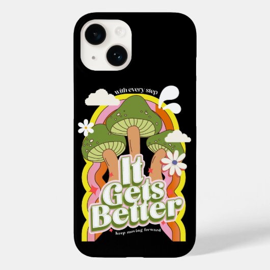 Het wordt beter | Goede Vibes & Groovy Voelt Retro Case-Mate iPhone Case (Achterkant)