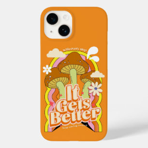 Het wordt beter Goede Vibes & Groovy Voelt Retro Case-Mate iPhone 14 Hoesje